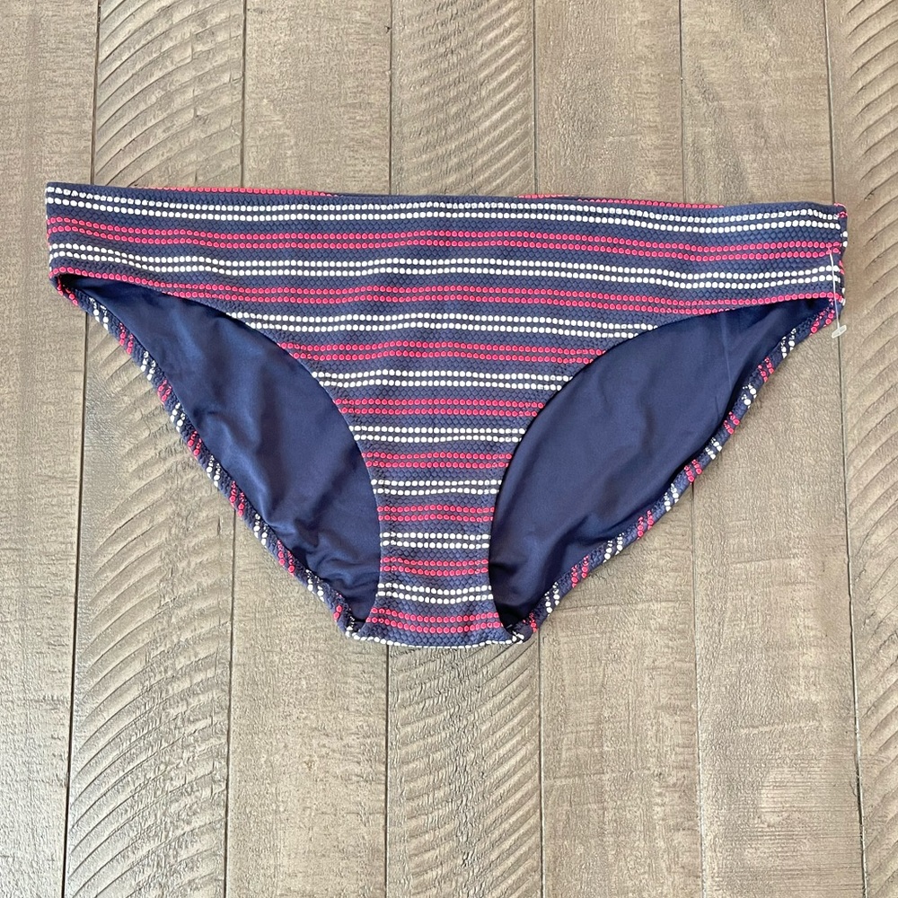 NWT! AERIE Navy Stripes Bikini Bottom!
